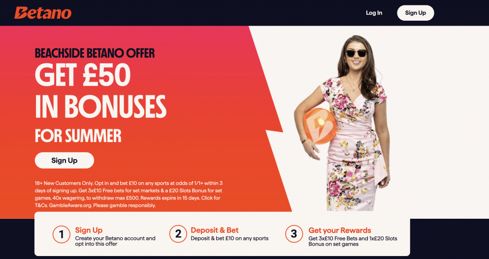 New customers can claim £50 in bonuses at Betano