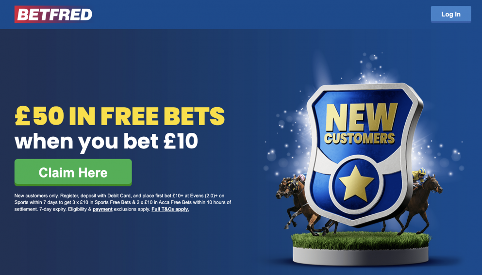 Bet £10 Get £50 in Free Bets at Betfred