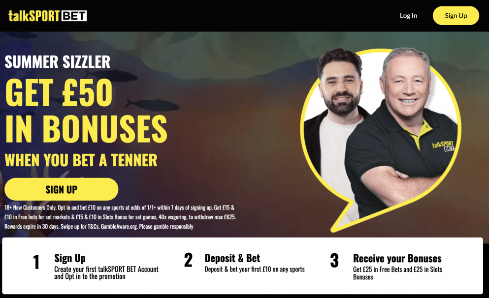 talkSPORT BET offer new customers £50 in bonuses